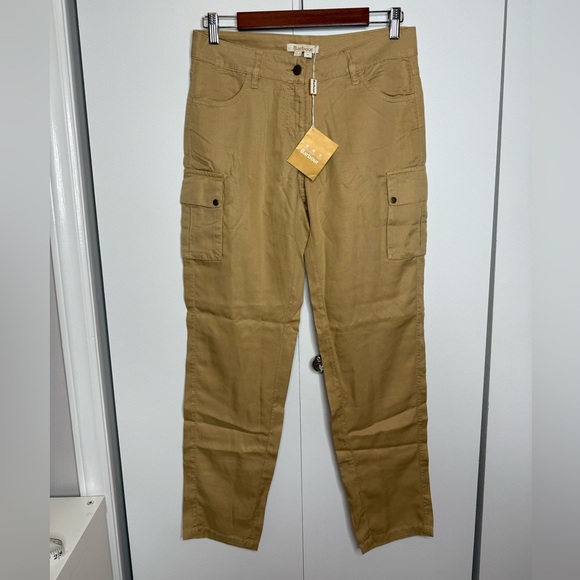 Barbour Commando Trouser in Dark Stone khaki lightweight pants - US size 6 - Picture 1 of 12